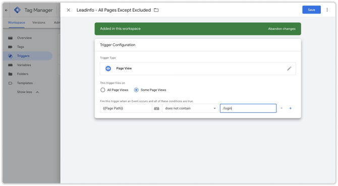 GTM- excl. login 1