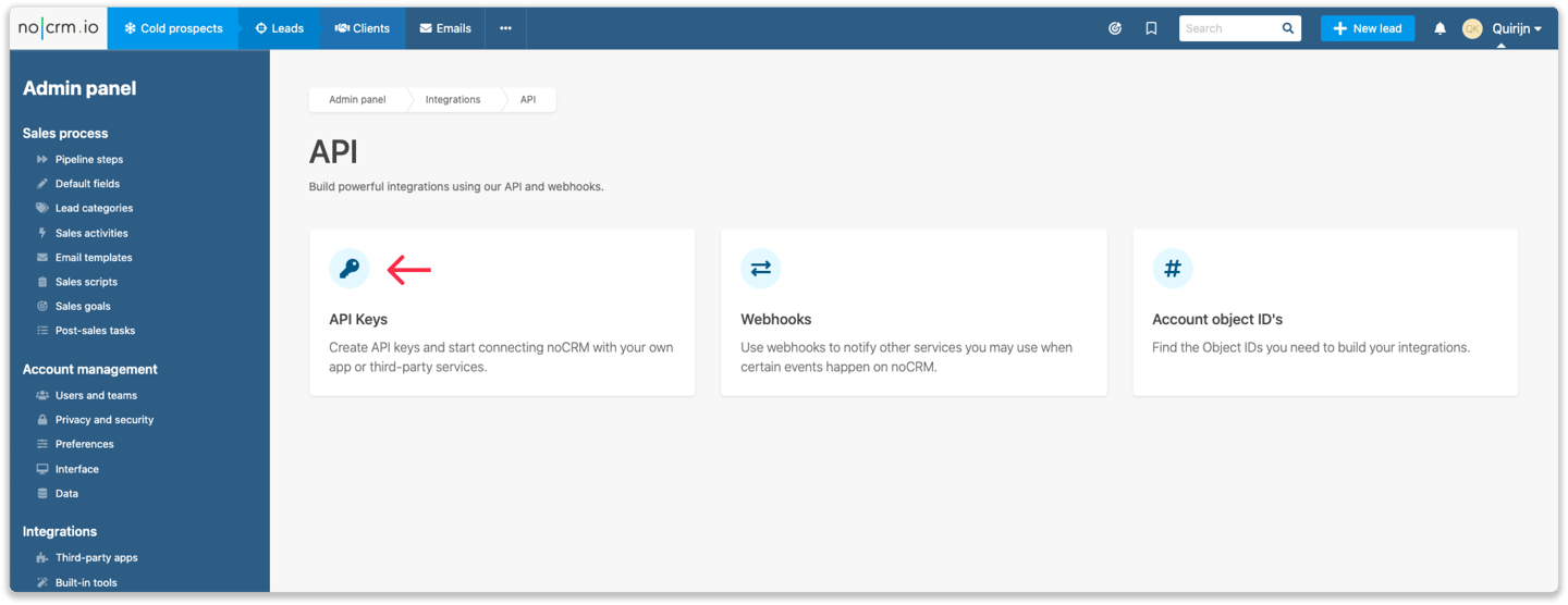 noCRM integration