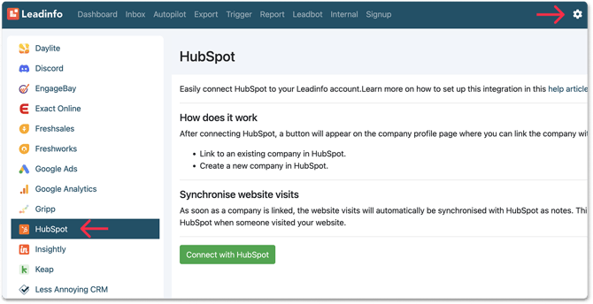 Hubspot setup