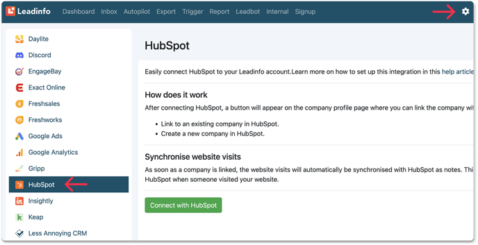 Hubspot setup