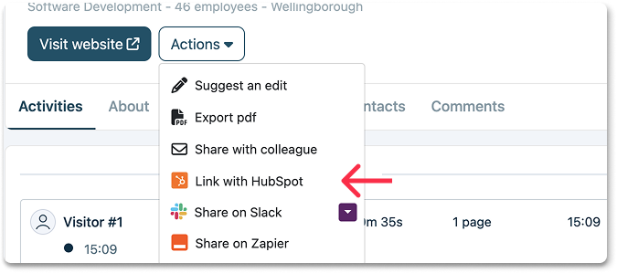 Link with hubspot