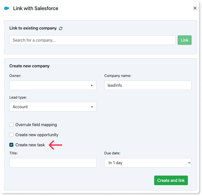 Salesforce task
