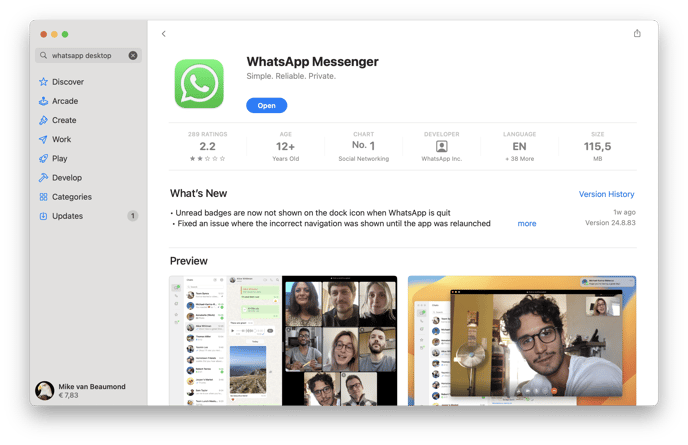 Whatsapp Business App Macbook