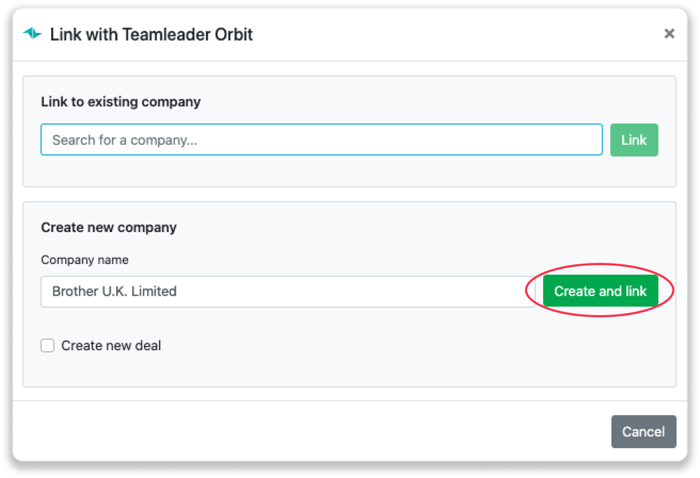 Teamleader Orbit integration