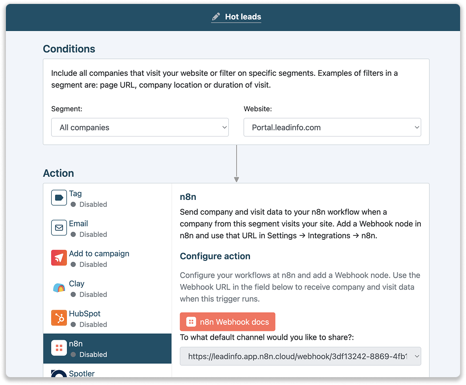 n8n Webhook Integration