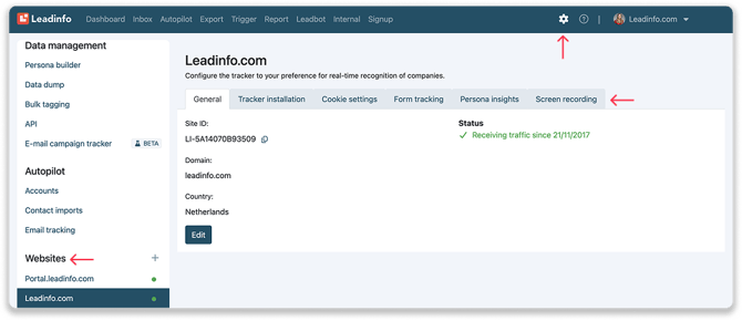 settings- screen recording